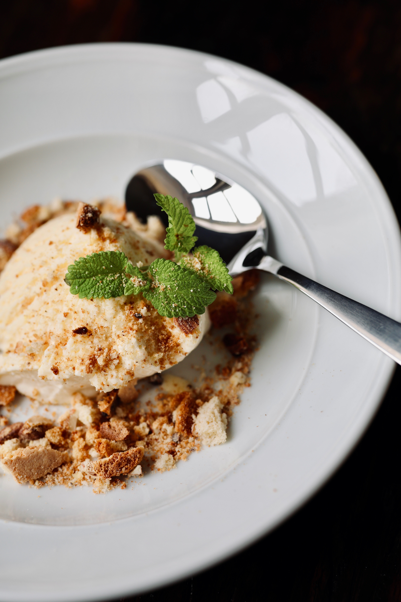 Dessert, stemningsfuld stilleben